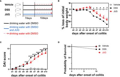 Juglone Suppresses Inflammation and Oxidative Stress in Colitis Mice